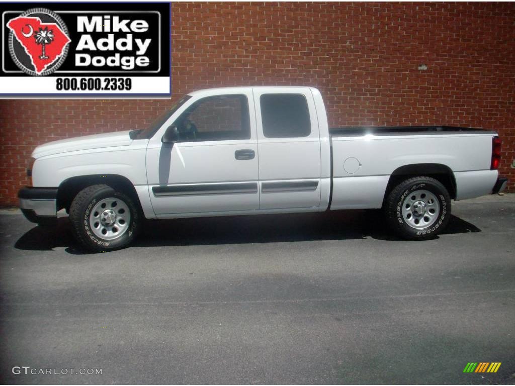 2007 Silverado 1500 Classic LS Extended Cab - Summit White / Dark Charcoal photo #1