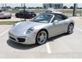 Platinum Silver Metallic 2013 Porsche 911 Carrera Cabriolet Exterior