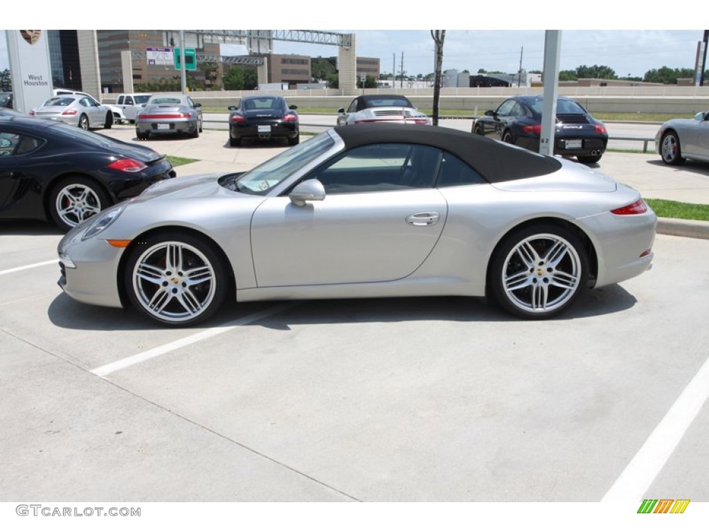 Platinum Silver Metallic 2013 Porsche 911 Carrera Cabriolet Exterior Photo #81270721
