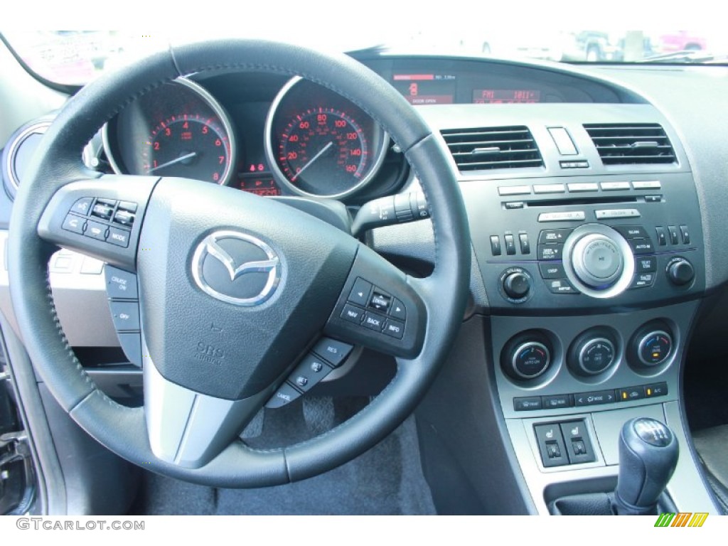 2011 Mazda MAZDA3 s Grand Touring 5 Door Black Dashboard Photo #81270806