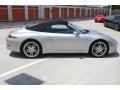 Platinum Silver Metallic 2013 Porsche 911 Carrera Cabriolet Exterior