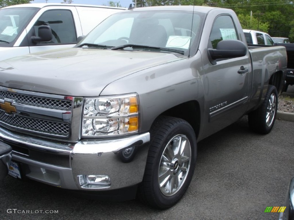 2013 Silverado 1500 LT Regular Cab - Graystone Metallic / Ebony photo #1