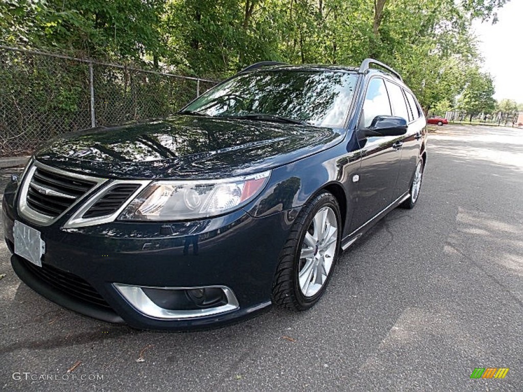 2008 9-3 Aero SportCombi Wagon - Nocturne Blue Metallic / Black photo #1