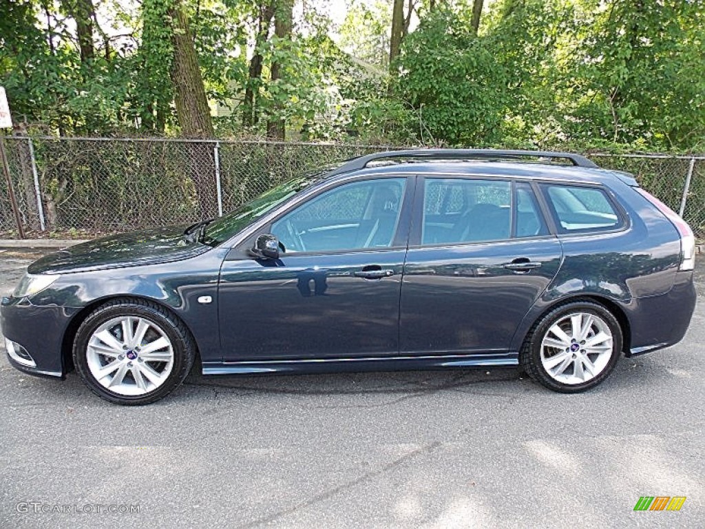 2008 9-3 Aero SportCombi Wagon - Nocturne Blue Metallic / Black photo #2