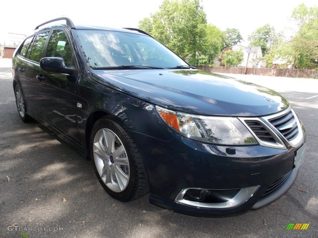 2008 9-3 Aero SportCombi Wagon - Nocturne Blue Metallic / Black photo #7