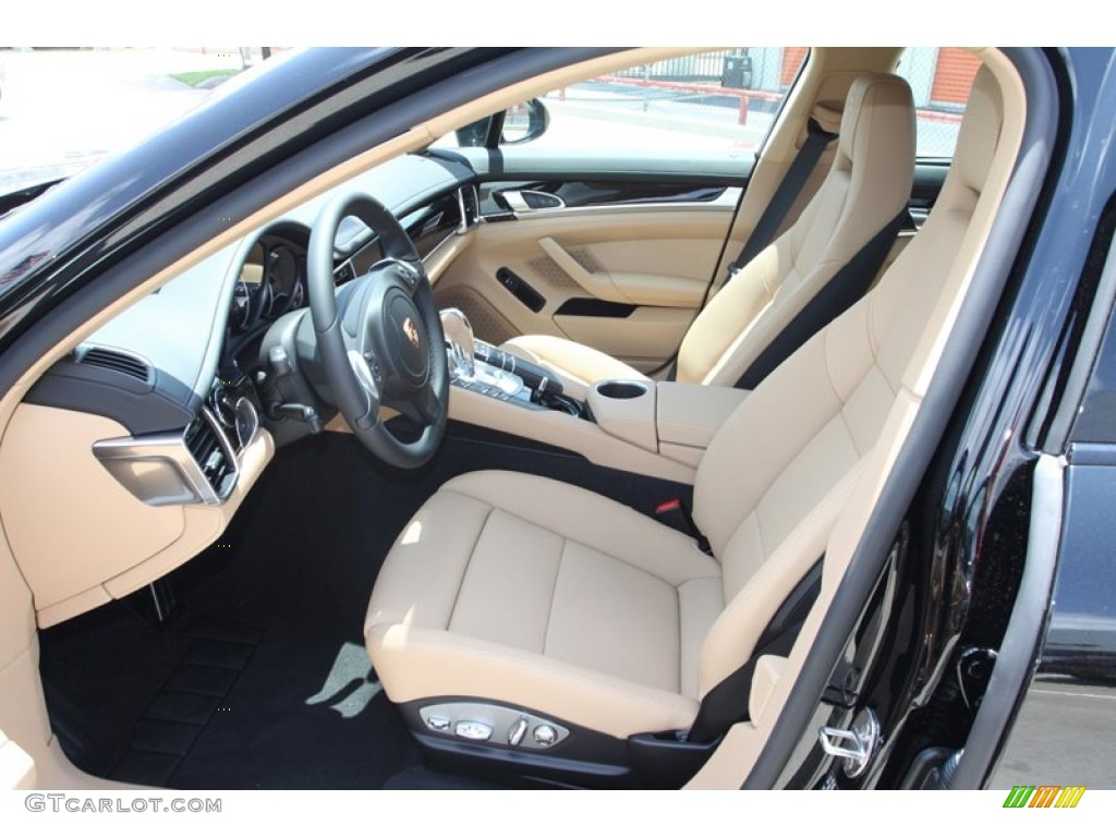Black/Luxor Beige Interior 2013 Porsche Panamera Platinum Edition Photo #81276754