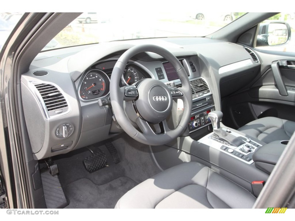 Black Interior 2013 Audi Q7 3.0 S Line quattro Photo #81277881