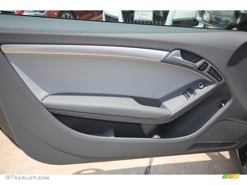 2013 Audi A5 2.0T quattro Coupe Titanium Grey/Steel Grey Door Panel Photo #81280573