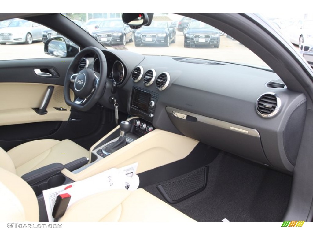 2013 Audi TT 2.0T quattro Coupe Luxor Beige Dashboard Photo #81281333