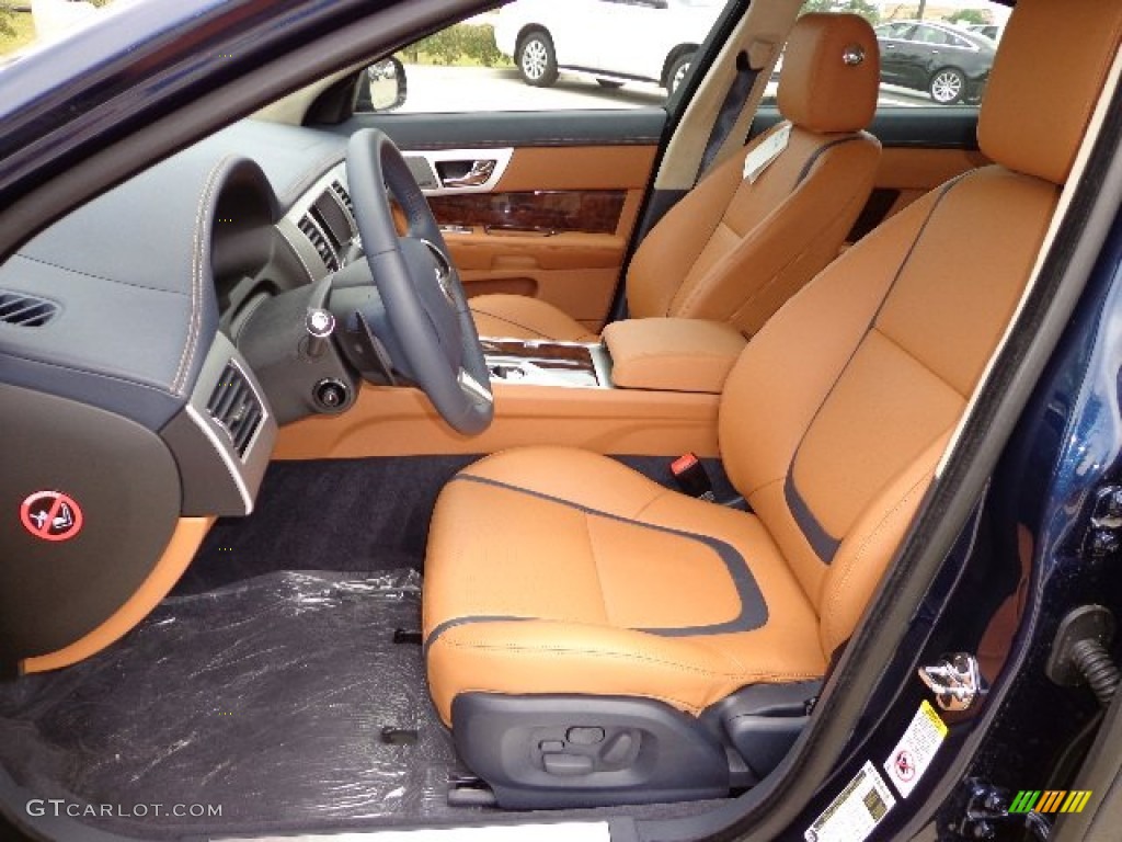 London Tan/Navy Interior 2013 Jaguar XF 3.0 Photo #81281620