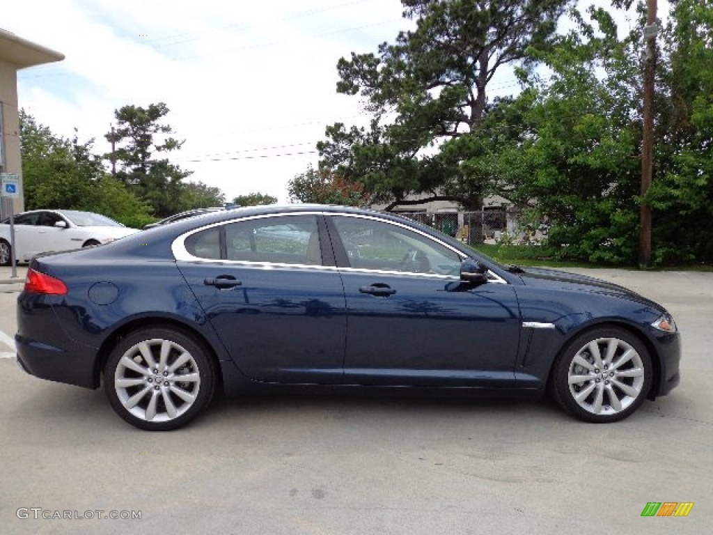 Indigo Metallic 2013 Jaguar XF 3.0 Exterior Photo #81281752