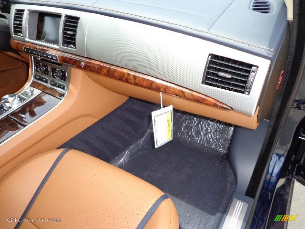 2013 Jaguar XF 3.0 London Tan/Navy Dashboard Photo #81281849