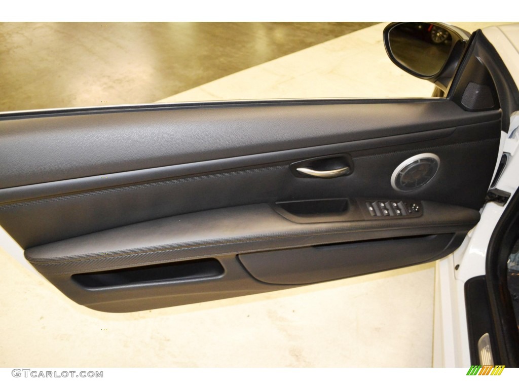 2011 BMW M3 Convertible Black Novillo Leather Door Panel Photo #81282142