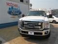 White Platinum Metallic Tri-Coat 2013 Ford F350 Super Duty Lariat Crew Cab 4x4 Dually