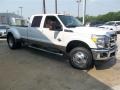 White Platinum Metallic Tri-Coat - F350 Super Duty Lariat Crew Cab 4x4 Dually Photo No. 6