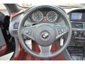 2005 BMW 6 Series Chateau Red Interior Steering Wheel Photo