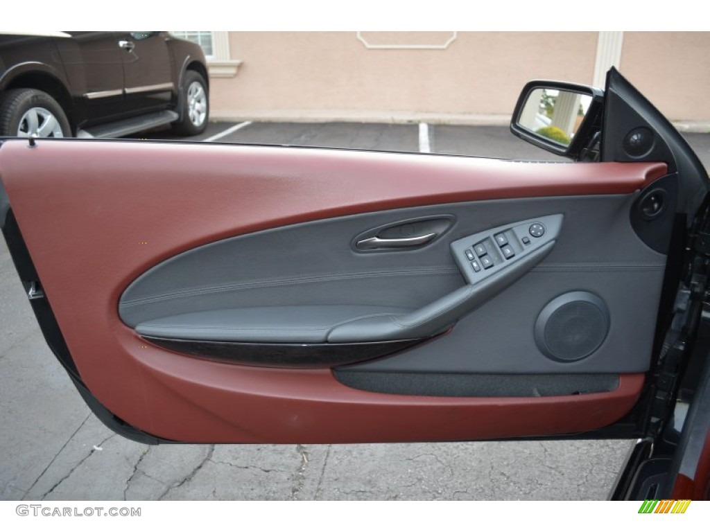 2005 BMW 6 Series 645i Convertible Chateau Red Door Panel Photo #81283711