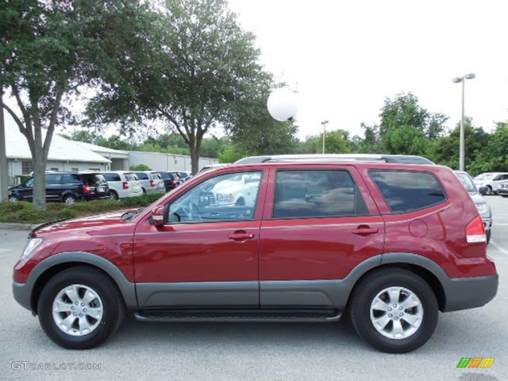 Spicy Red 2009 Kia Borrego LX V6 Exterior Photo #81283722