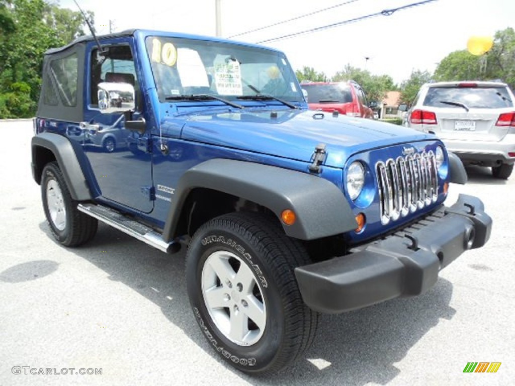 2010 Wrangler Sport 4x4 - Deep Water Blue Pearl / Dark Slate Gray/Medium Slate Gray photo #10