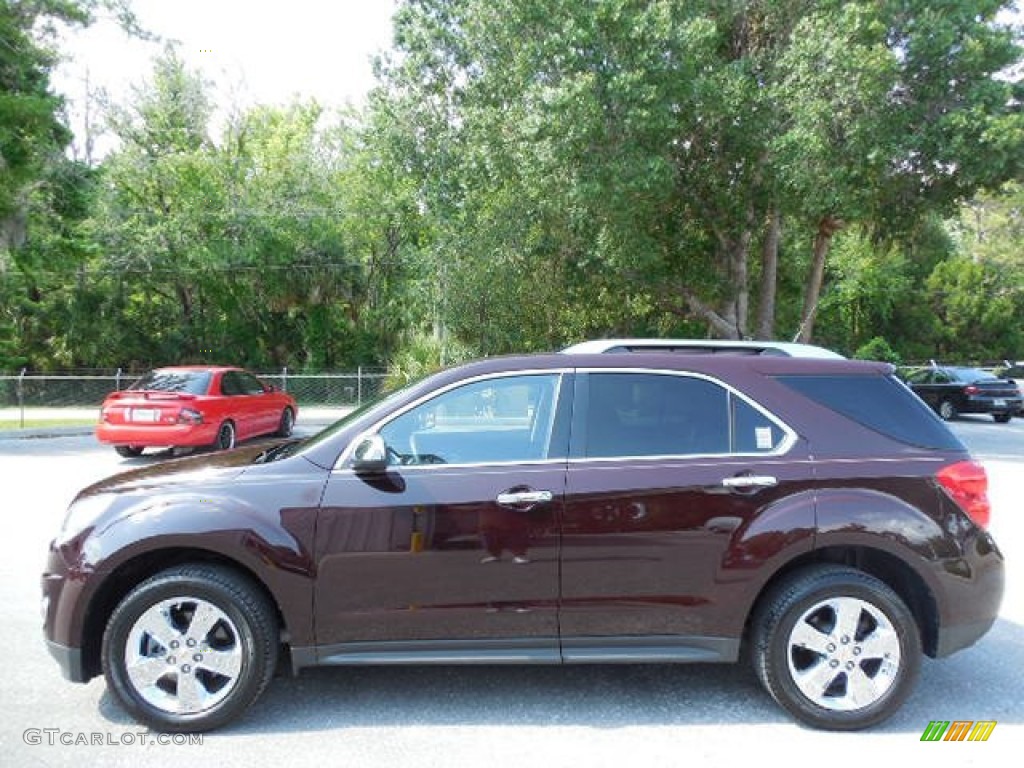 2011 Equinox LTZ - Espresso Brown Metallic / Brownstone/Jet Black photo #2