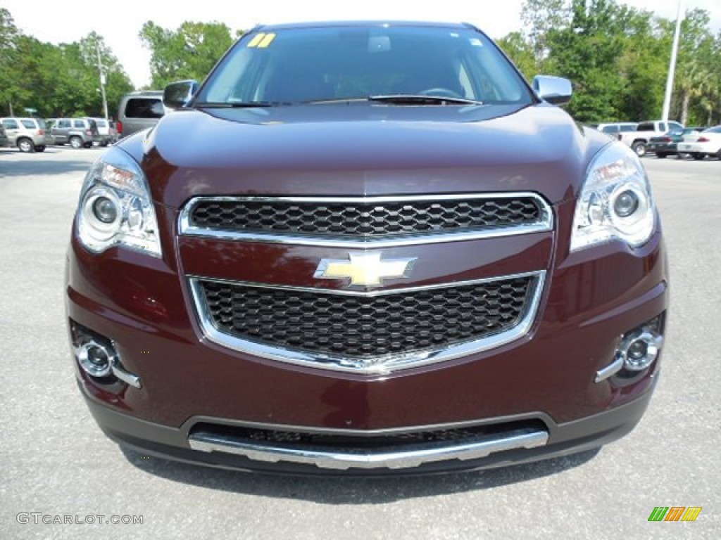 2011 Equinox LTZ - Espresso Brown Metallic / Brownstone/Jet Black photo #14