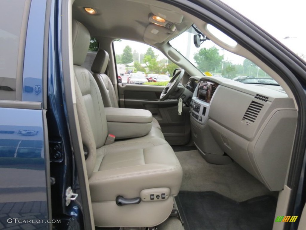 2008 Ram 2500 Laramie Quad Cab 4x4 - Patriot Blue Pearl / Khaki photo #23