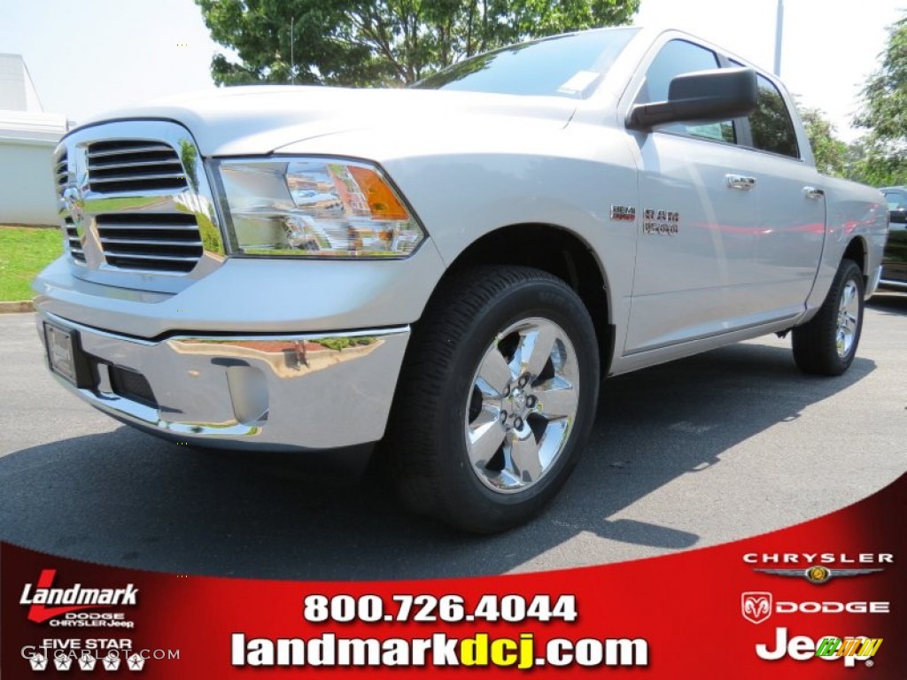 2013 1500 Big Horn Crew Cab - Bright Silver Metallic / Canyon Brown/Light Frost Beige photo #1