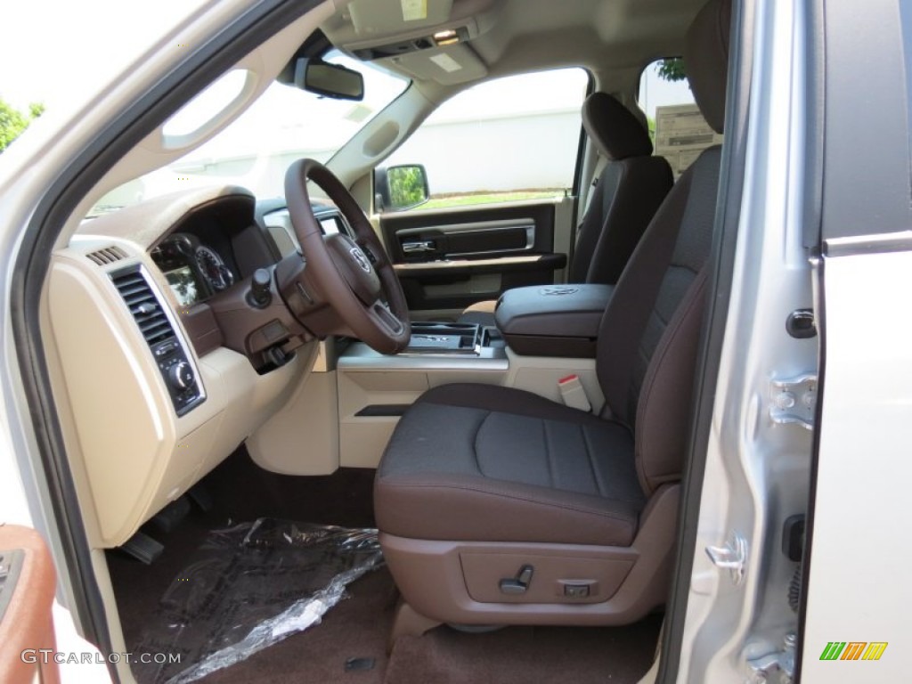 2013 1500 Big Horn Crew Cab - Bright Silver Metallic / Canyon Brown/Light Frost Beige photo #7