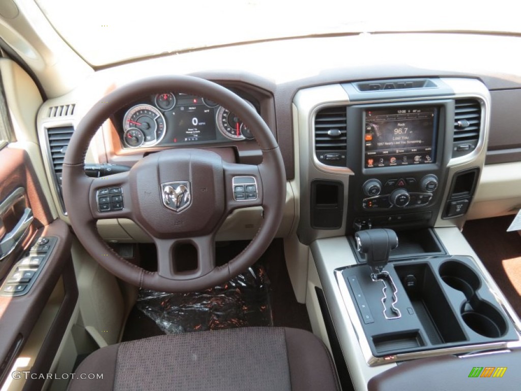 2013 1500 Big Horn Crew Cab - Bright Silver Metallic / Canyon Brown/Light Frost Beige photo #9