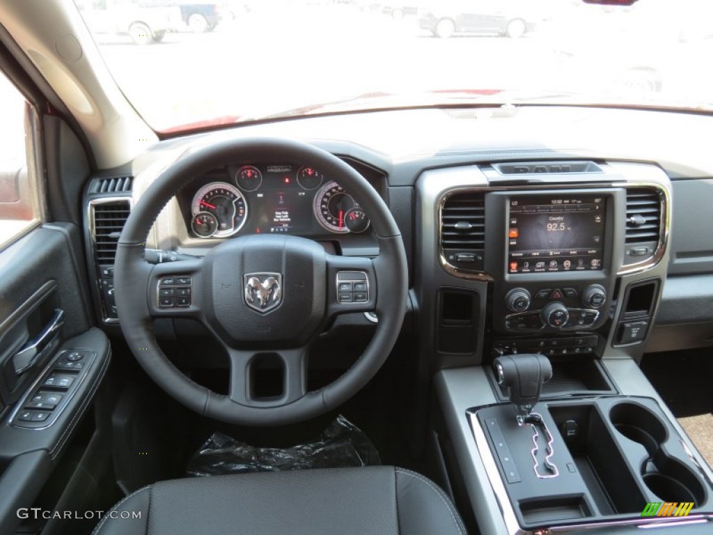 2013 Ram 1500 Sport Crew Cab Black Dashboard Photo #81287215