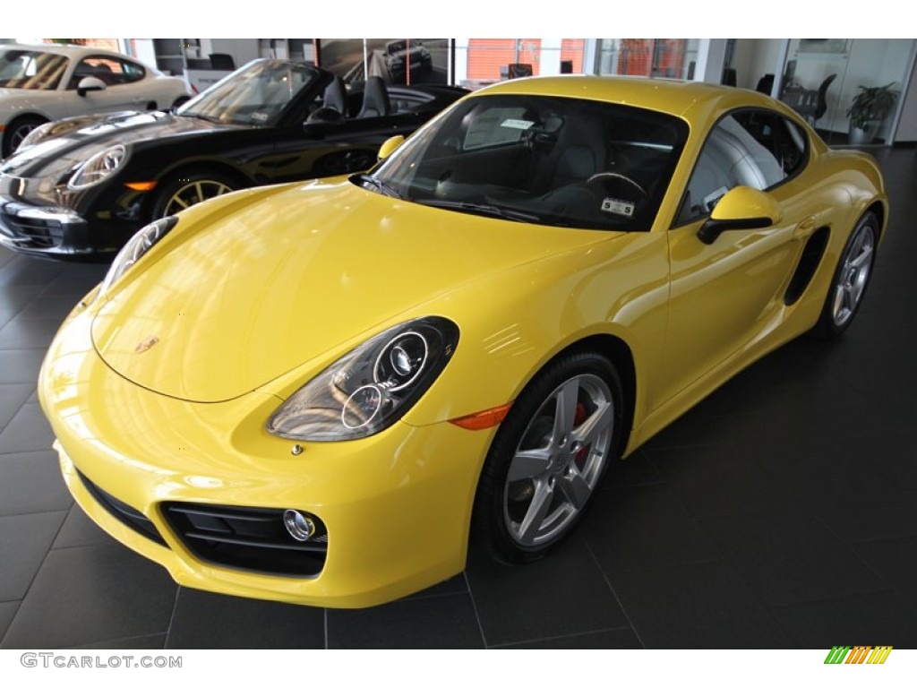 Racing Yellow 2014 Porsche Cayman S Exterior Photo #81288669