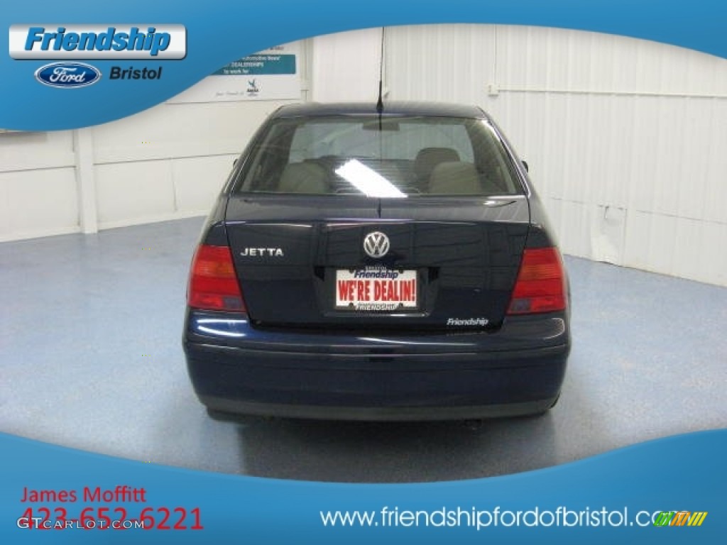 2003 Jetta GLS Sedan - Galactic Blue Metallic / Beige photo #4