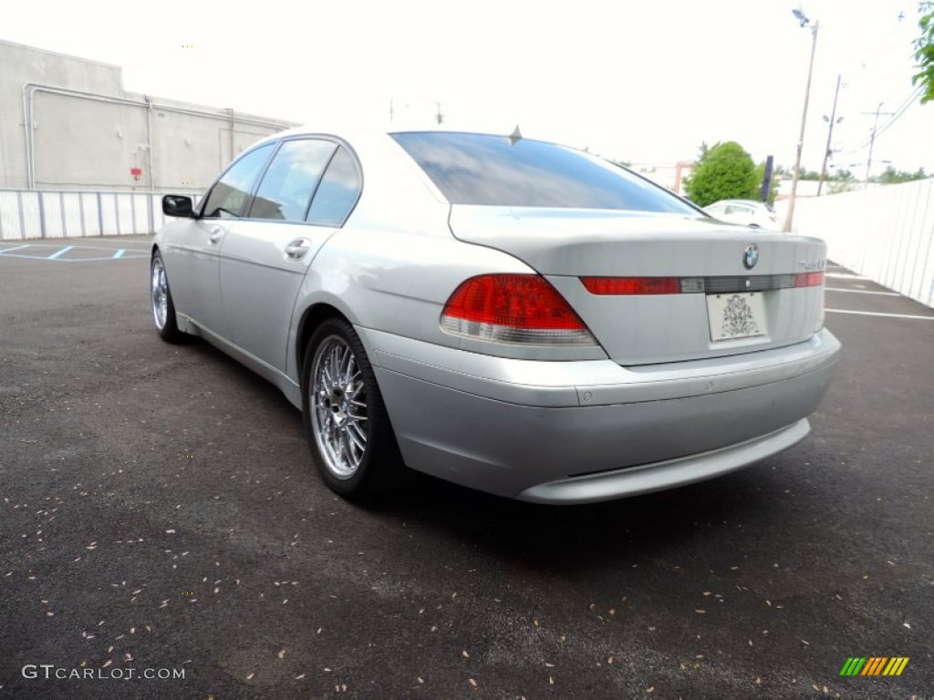 2004 7 Series 745Li Sedan - Titanium Silver Metallic / Black/Black photo #3