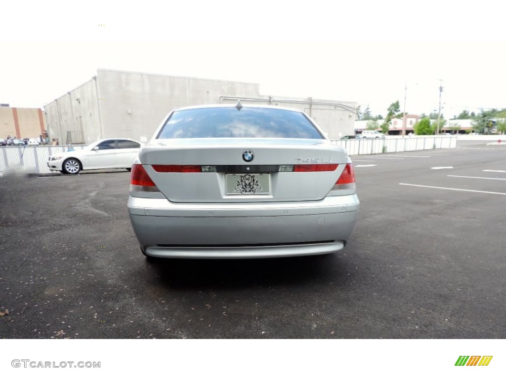 2004 7 Series 745Li Sedan - Titanium Silver Metallic / Black/Black photo #4