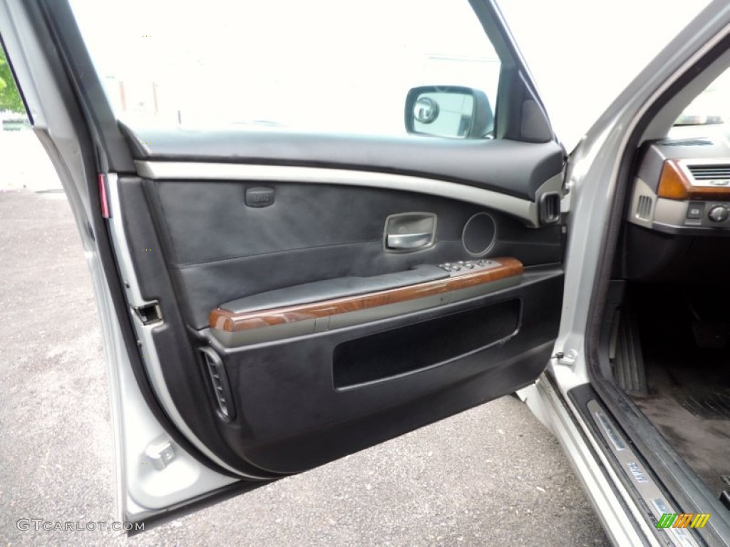 2004 7 Series 745Li Sedan - Titanium Silver Metallic / Black/Black photo #10