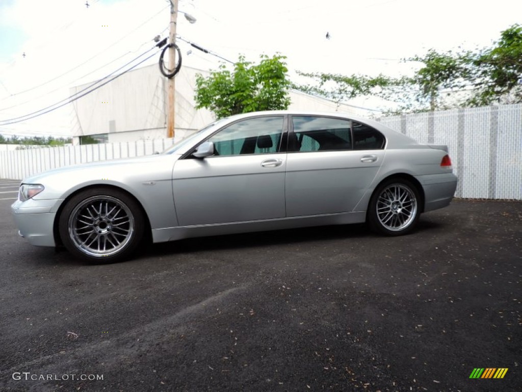 2004 7 Series 745Li Sedan - Titanium Silver Metallic / Black/Black photo #15