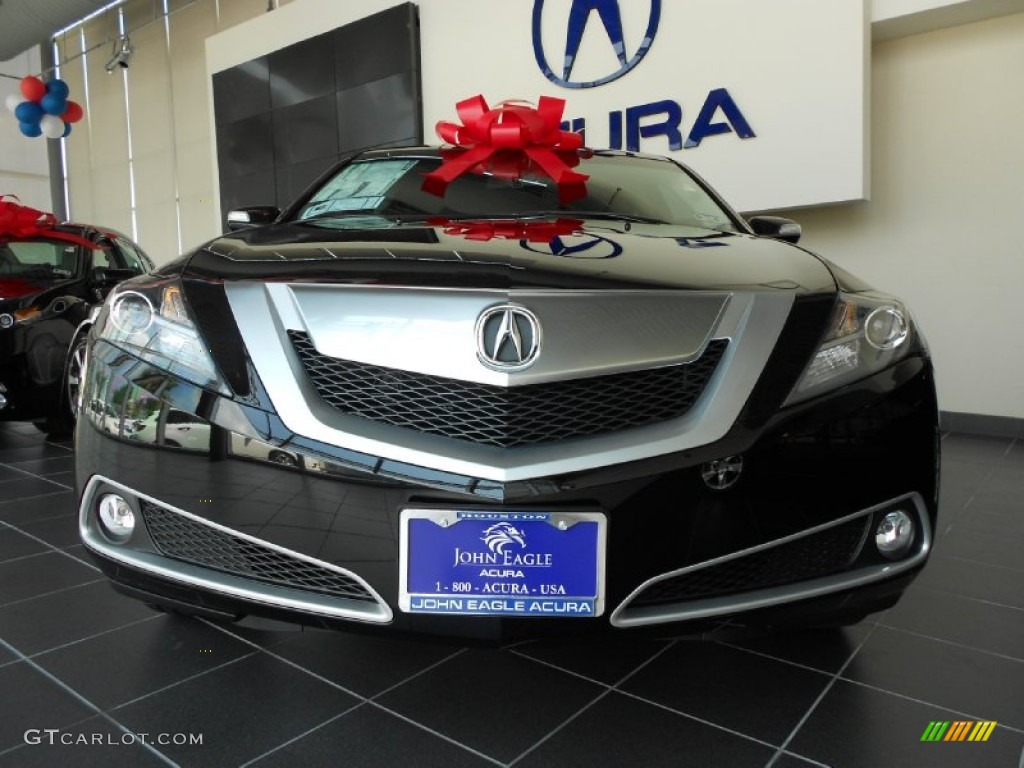2012 ZDX SH-AWD Technology - Crystal Black Pearl / Ebony photo #2