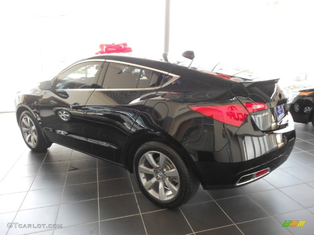 2012 ZDX SH-AWD Technology - Crystal Black Pearl / Ebony photo #3