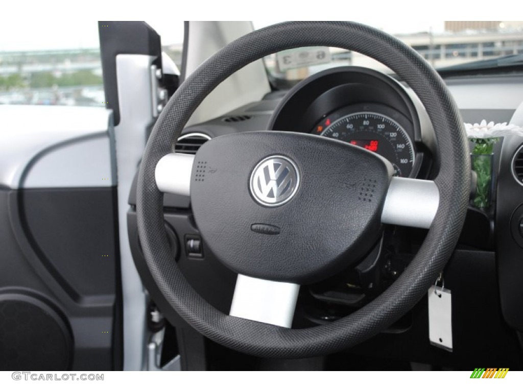 2007 Volkswagen New Beetle 2.5 Convertible Black Steering Wheel Photo #81291266