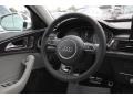 2013 Audi S6 Lunar Silver Interior Steering Wheel Photo