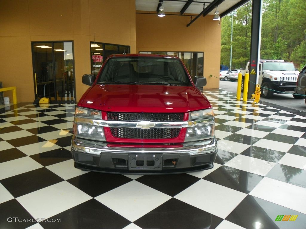 2005 Colorado LS Crew Cab - Dark Cherry Red Metallic / Very Dark Pewter photo #2
