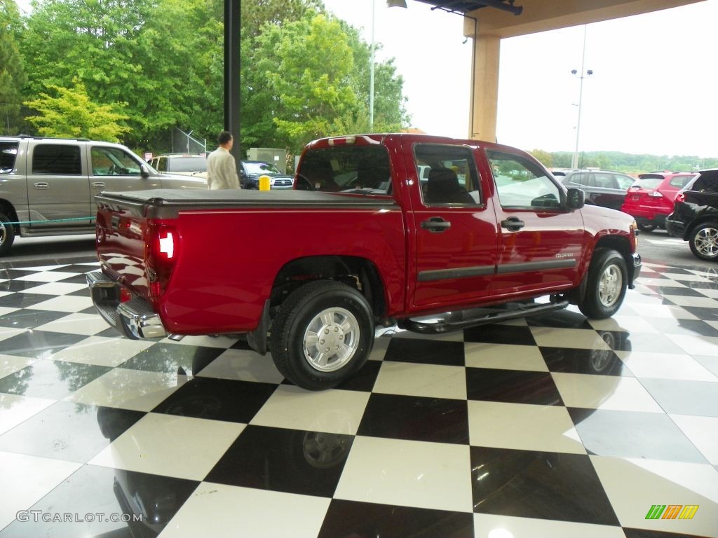 2005 Colorado LS Crew Cab - Dark Cherry Red Metallic / Very Dark Pewter photo #6
