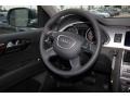 Black 2013 Audi Q7 3.0 TFSI quattro Steering Wheel