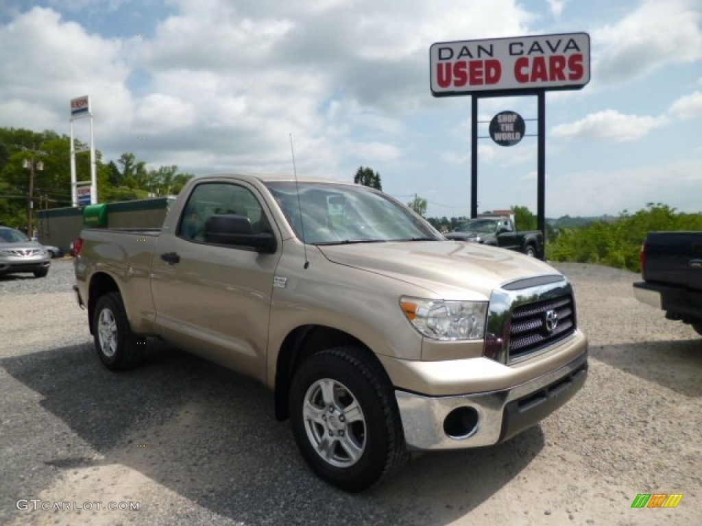 2007 Tundra Regular Cab 4x4 - Desert Sand Mica / Beige photo #1