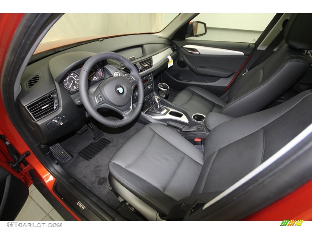 Black Interior 2014 BMW X1 sDrive28i Photo #81298121