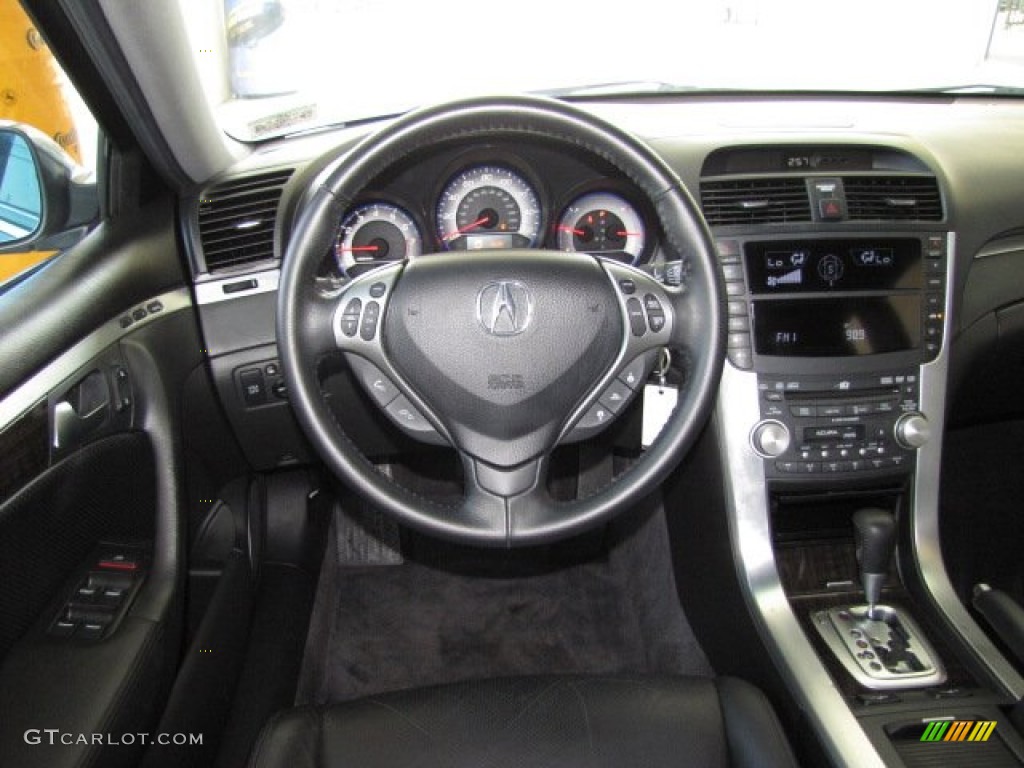 2008 Acura TL 3.2 Ebony Steering Wheel Photo #81298401