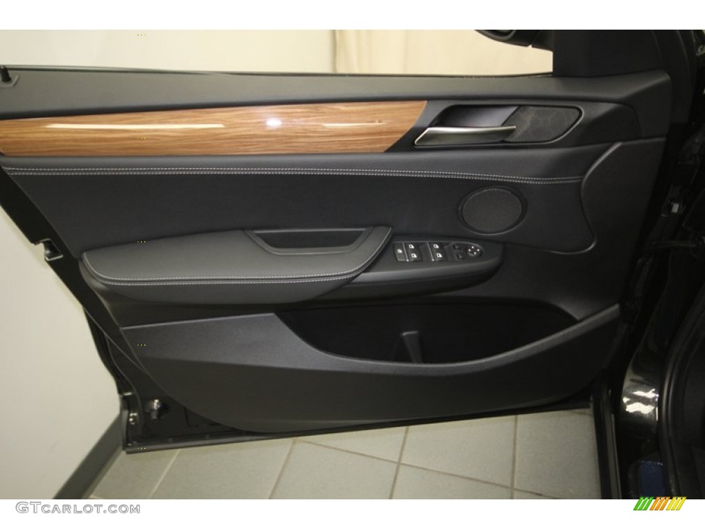 2014 BMW X3 xDrive35i Black Door Panel Photo #81298805