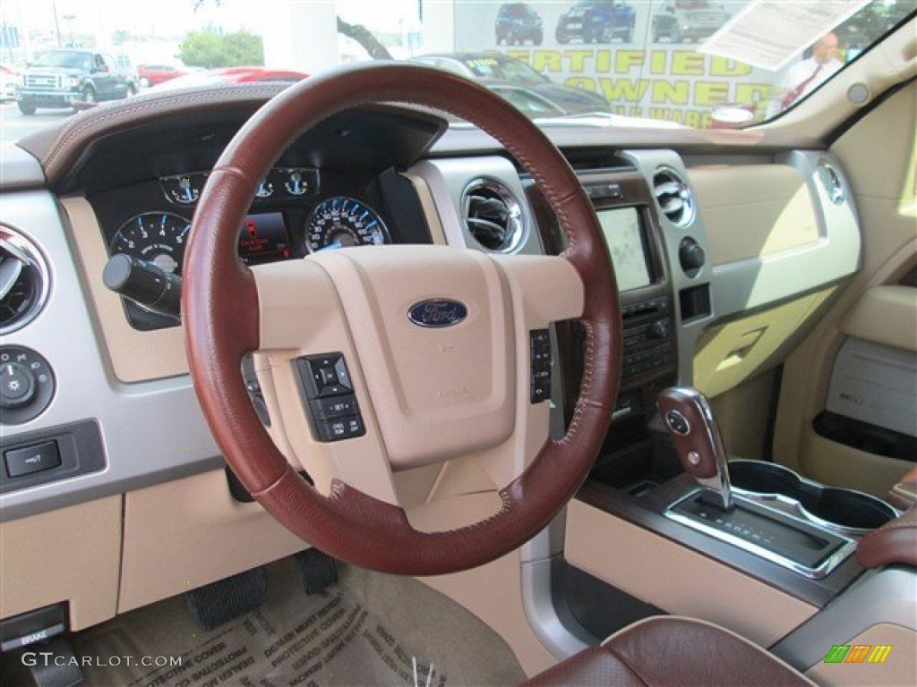 2012 Ford F150 King Ranch SuperCrew 4x4 King Ranch Chaparral Leather Dashboard Photo #81299962