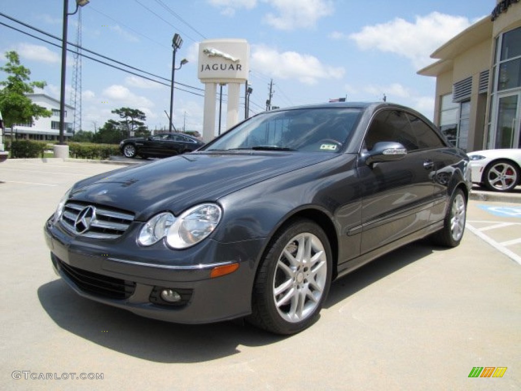 Steel Grey Metallic 2009 Mercedes-Benz CLK 350 Coupe Exterior Photo #81300545