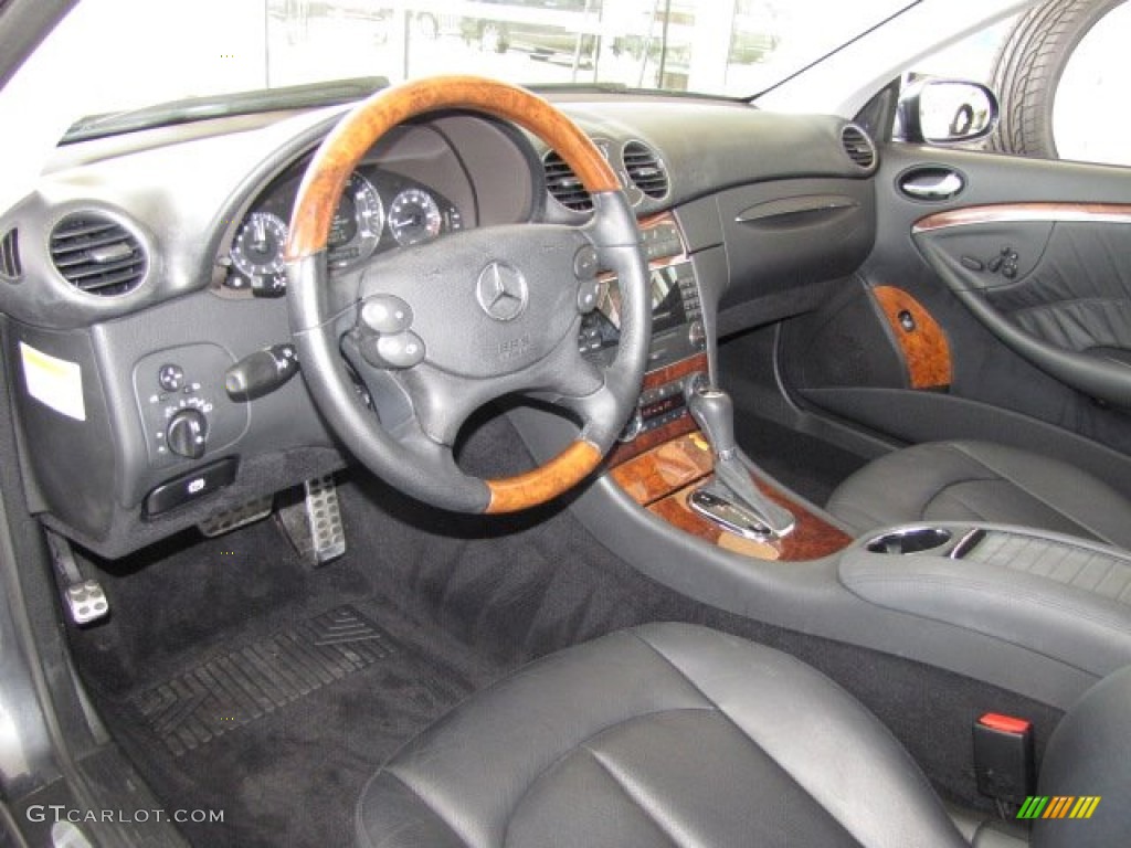 Black Interior 2009 Mercedes-Benz CLK 350 Coupe Photo #81300677